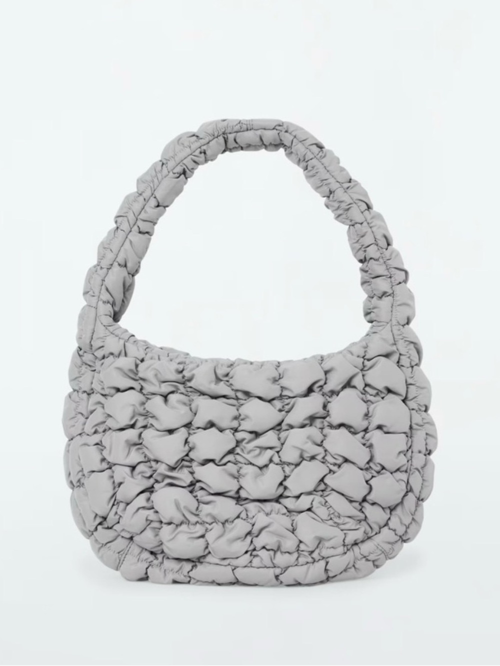 COS grey quilted shoulder bag